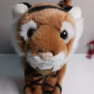 Aurora Miyoni 8" Bengal tiger plush, color orange